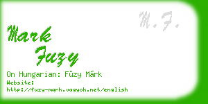 mark fuzy business card